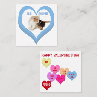 Tarjeta Pequeña BE MINE Valentine's Critters Conversation Hearts