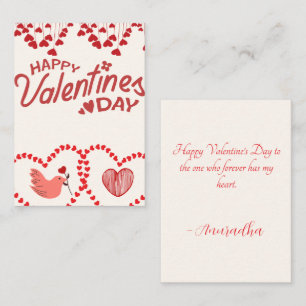 Tarjeta Pequeña Be My Valentine: Un día de amor y romance