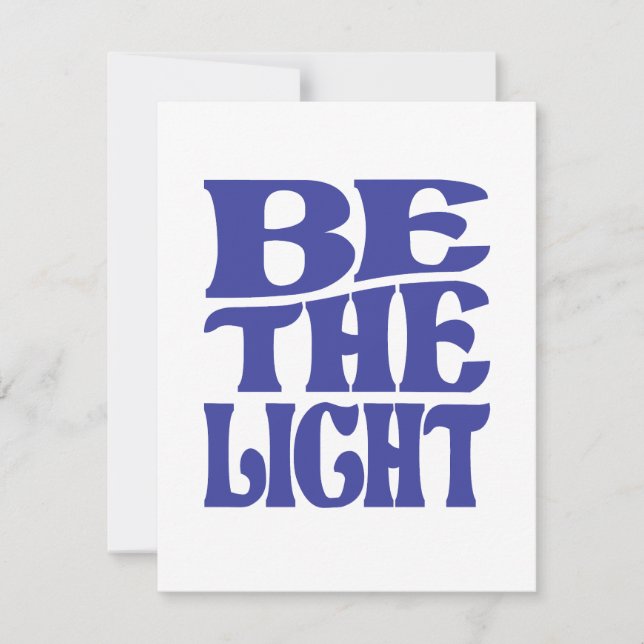 Tarjeta Pequeña Be The Light Matthew 5:14 Biblia Verse Christian (Anverso)