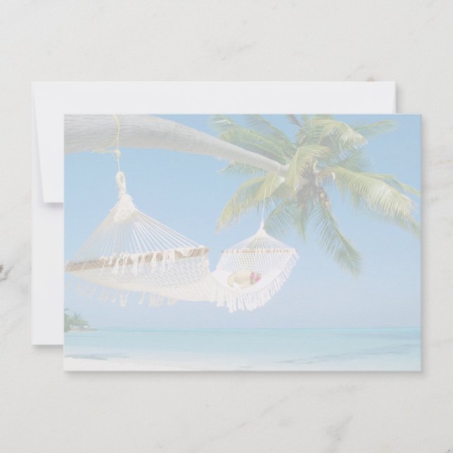 Tarjeta Pequeña Beach Scene Flat Note Card (Anverso)