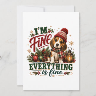 Tarjeta Pequeña Beagle Bien Todo Está Bien