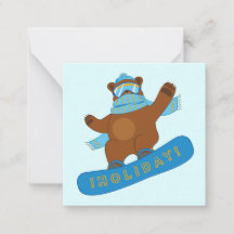Bear divertido de Snowboard