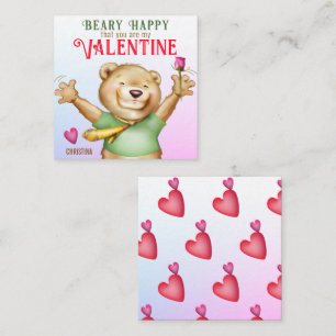 Tarjeta Pequeña Beary Happy Teddy Bear Classroom Valentcard