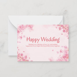 Tarjeta Pequeña Beautiful Floral Wedding Invitation Template