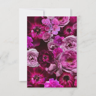 Tarjeta Pequeña Beautiful Purple Rose Collage
