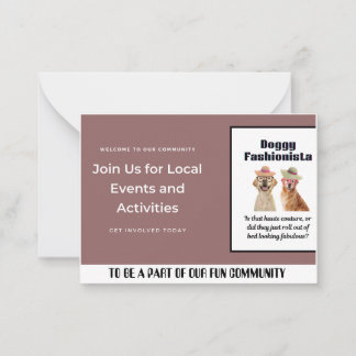 Tarjeta Pequeña Beautify Fun Doggy