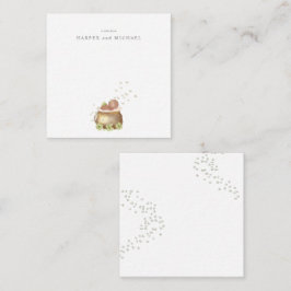 Tarjeta Pequeña Bebé del día de San Patricio en acuarela