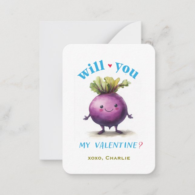 Tarjeta Pequeña Bebe mi San Valentín de San Valentín (Anverso)