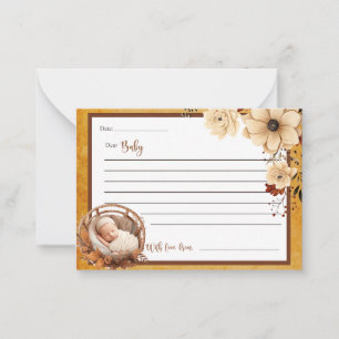 Tarjeta Pequeña Bebés Rusos Floral Baby Shower Queridos bebés