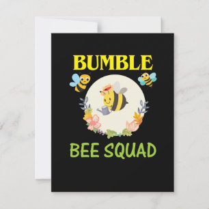 Tarjeta Pequeña Beekeeper Art Bumble Bee Squad