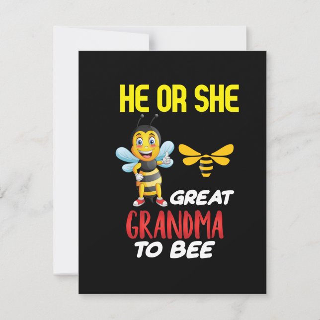 Tarjeta Pequeña Beekeeper Art Great Grandma To Aee (Anverso)