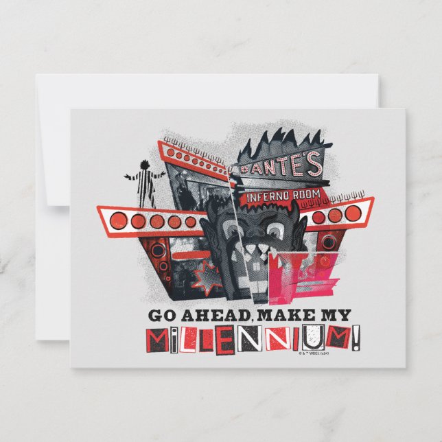 Tarjeta Pequeña Beetlejuice | Adelante, haz mi milenio (Anverso)