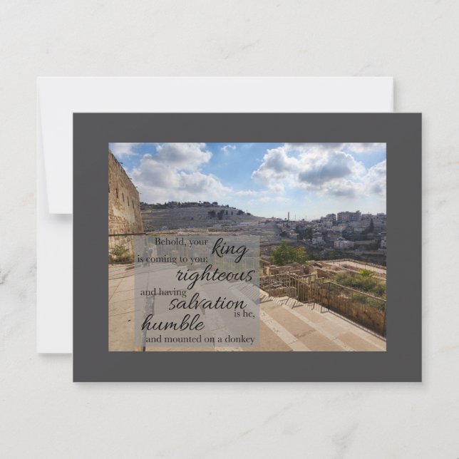 Tarjeta Pequeña Behold your King Flat Notecard (Anverso)