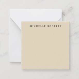 Tarjeta Pequeña Beige Clásico Plain Profesional