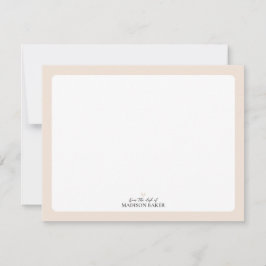 Tarjeta Pequeña Beige | Stationery simple personalizada en el cora