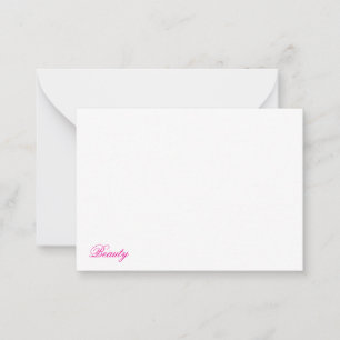 Tarjeta Pequeña Belleza