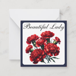 Tarjeta Pequeña Belleza floral en blanco y negro