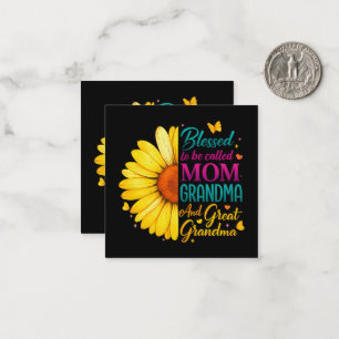 Tarjeta Pequeña Bendecida por ser llamada mamá abuela genial