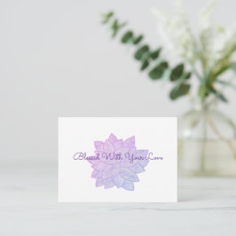 Tarjeta Pequeña Bendecido con tu amor: Afirmación floral