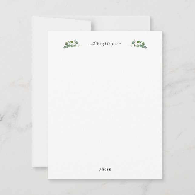 Tarjeta Pequeña Bendición a su nombre personalizado (Anverso)