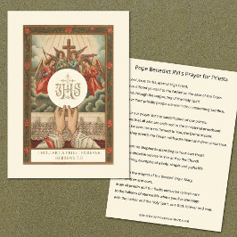 Tarjeta Pequeña Benedicto XVI Oración de sacerdotes