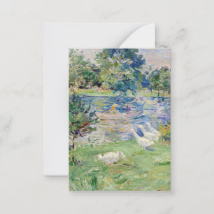 Tarjeta Pequeña Berthe Morisot - Chica en un bote con Geese