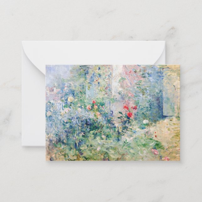 Tarjeta Pequeña Berthe Morisot - El jardín de Bougival (Anverso)