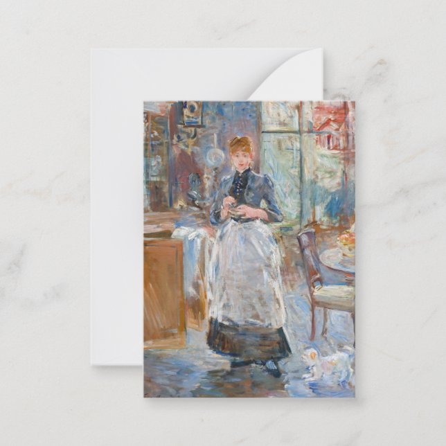 Tarjeta Pequeña Berthe Morisot - En el comedor (Anverso)