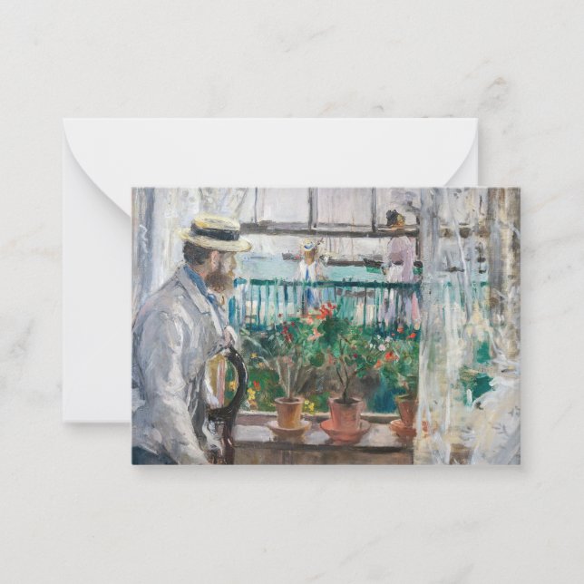 Tarjeta Pequeña Berthe Morisot - Eugene Manet en la Isla de Wight (Anverso)