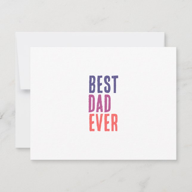 Tarjeta Pequeña Best Dad Ever Minimalist Cool Professional (Anverso)