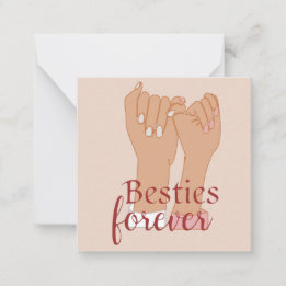 Tarjeta Pequeña Besties Forever Notecard