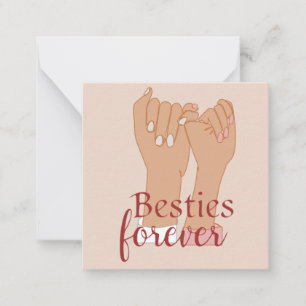 Tarjeta Pequeña Besties Forever Notecard