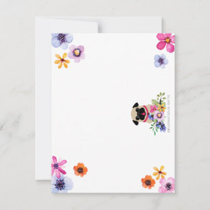Tarjeta Pequeña Bichos De Amanecer En Notecards Con Flores De Prim