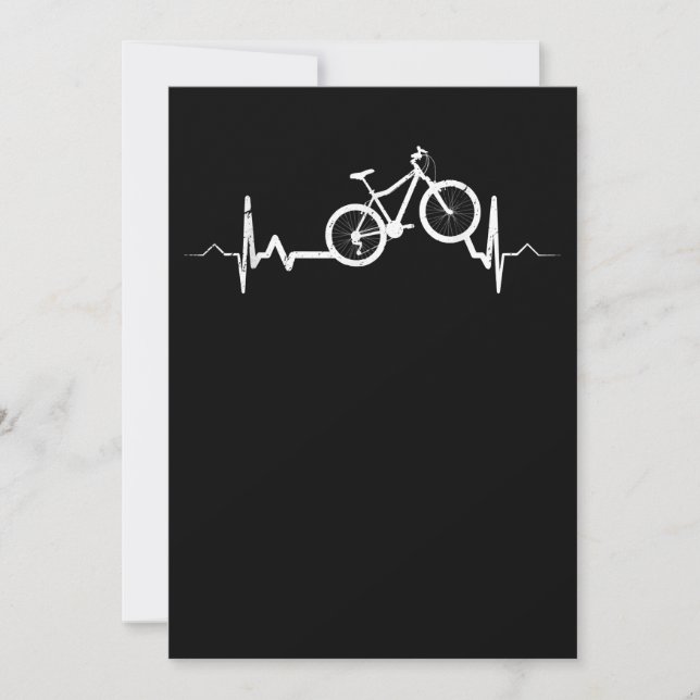 Tarjeta Pequeña Bicicleta de montaña Heartbeat Ciclismo (Anverso)