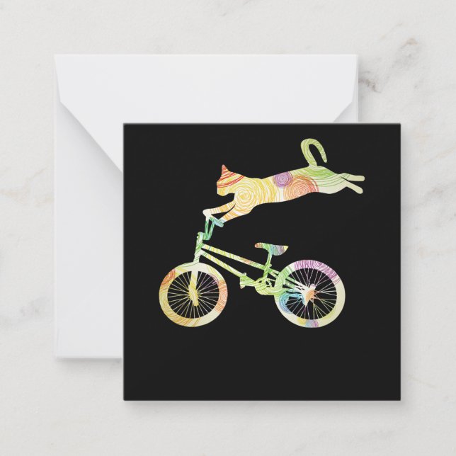 Tarjeta Pequeña Bicicleta para gatos - Tu colección de regalos (Anverso)
