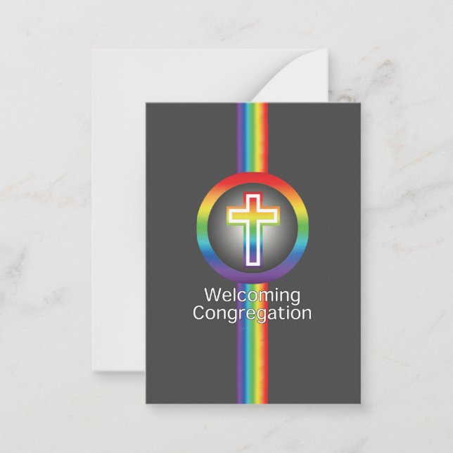 Tarjeta Pequeña Bienvenida a la Congregación Cristianismo (Anverso)