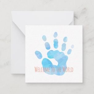 Tarjeta Pequeña Bienvenidos al arte de las acuarelas en la huella
