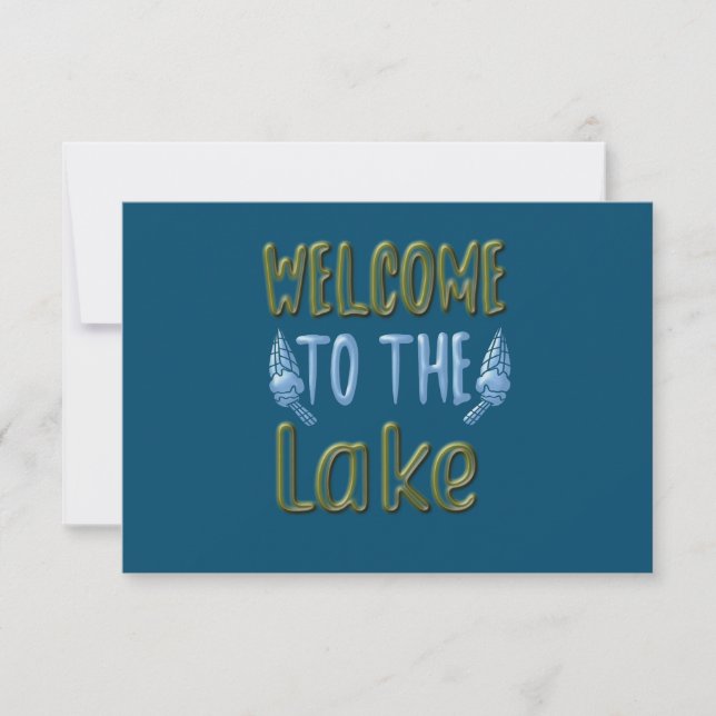Tarjeta Pequeña Bienvenidos al lago (Anverso)