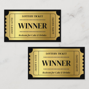 Tarjeta Pequeña Billete de lotería personalizado para Fiesta de Ca