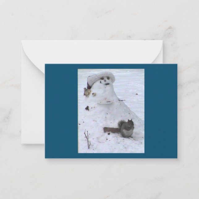 Tarjeta Pequeña Birdy y la ardilla (Anverso)