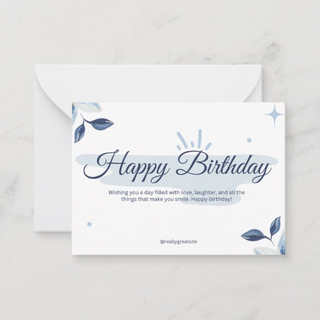 Tarjeta Pequeña Bithday Cards (Anverso)