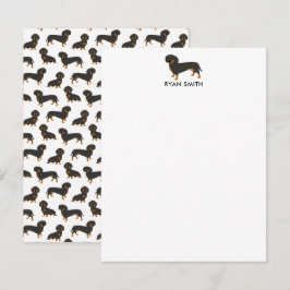 Tarjeta Pequeña Black and Tan Dachshund