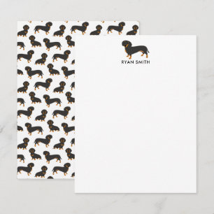 Tarjeta Pequeña Black and Tan Dachshund