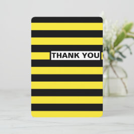 Tarjeta Pequeña Black and Yellow Horizontal Stripes