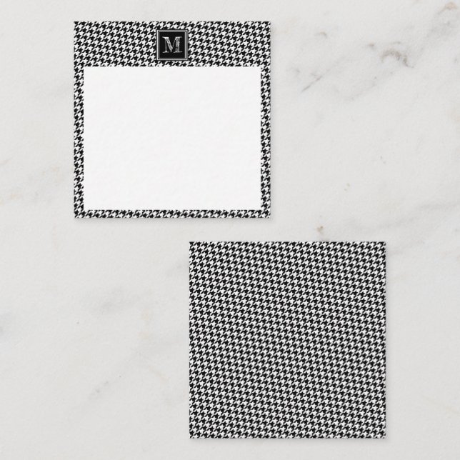 Tarjeta Pequeña Black Houndstown | Monograma moderno (Anverso / Reverso)