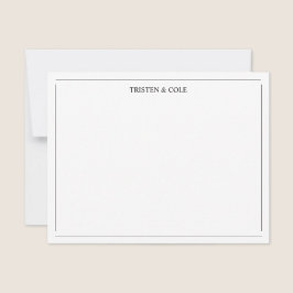 Tarjeta Pequeña Blanco negro elegante moderno