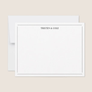 Tarjeta Pequeña Blanco negro elegante moderno