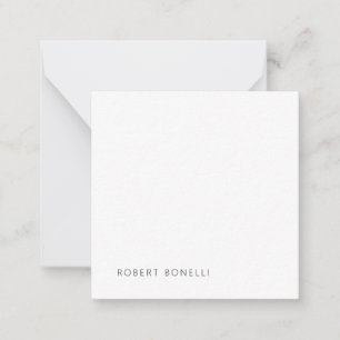 Tarjeta Pequeña Blanco negro moderno único tu nombre Minimalista