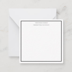 Tarjeta Pequeña Blanco Negro Profesional Personalizado