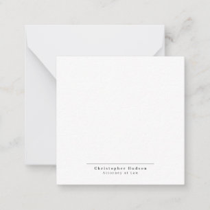 Tarjeta Pequeña Blanco negro simple llanura Minimalista